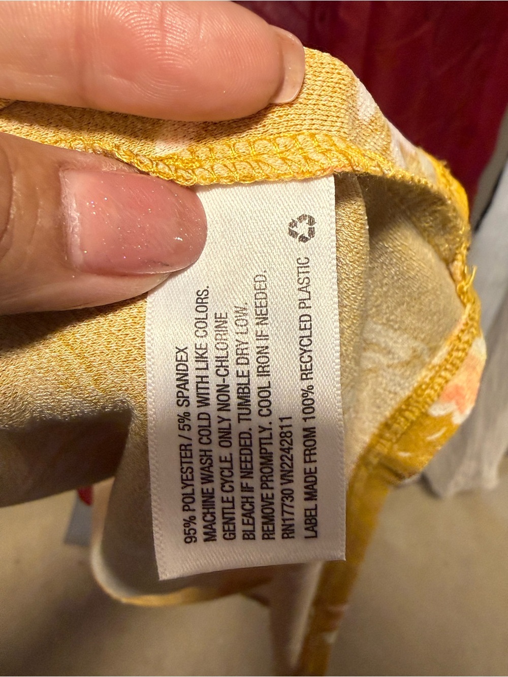 Ava & Viv Mustard Floral High-Low Wrap Dress - Picture 4 of 8